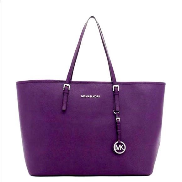 MICHAEL Michael Kors Handbags - Michael Kors Saffiano Leather Jet Setter Tote